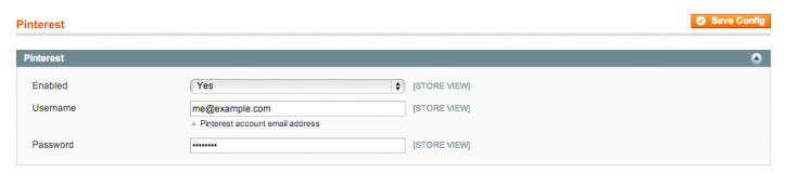 Magento Pinner Plugin Config