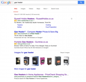 Google search results for Gas Heaters