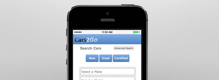 Cars2Go mobisite feature